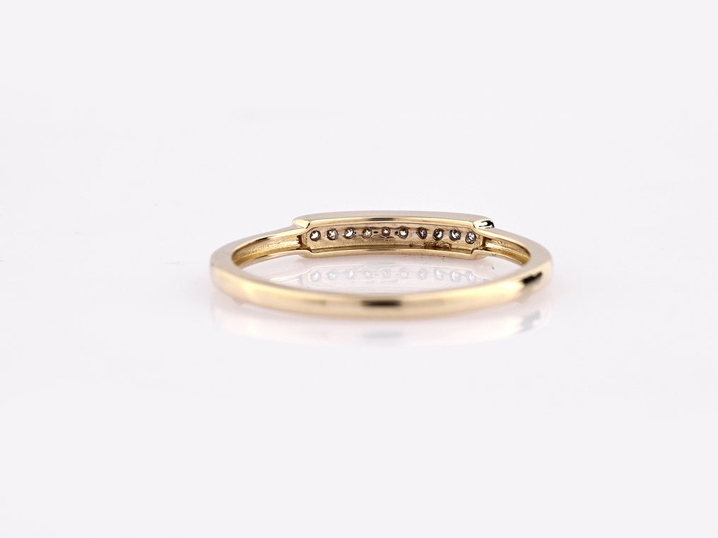 没有保留价 - 戒指 - 14K包金 黄金 -  0.05ct. tw. 钻石 (天然)  #2.1