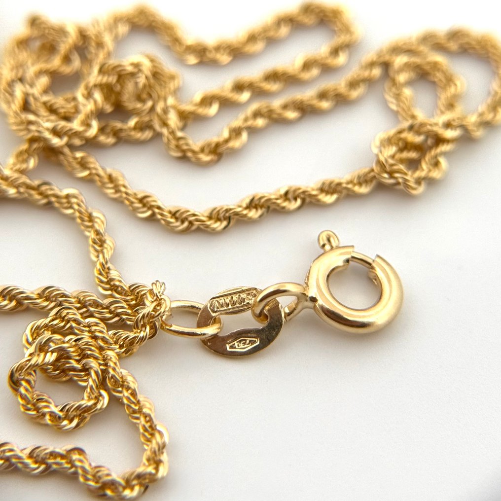 Handmade - Halskjede - Solid Link Rope Chain - 4 g - 18 karat Gull #1.0