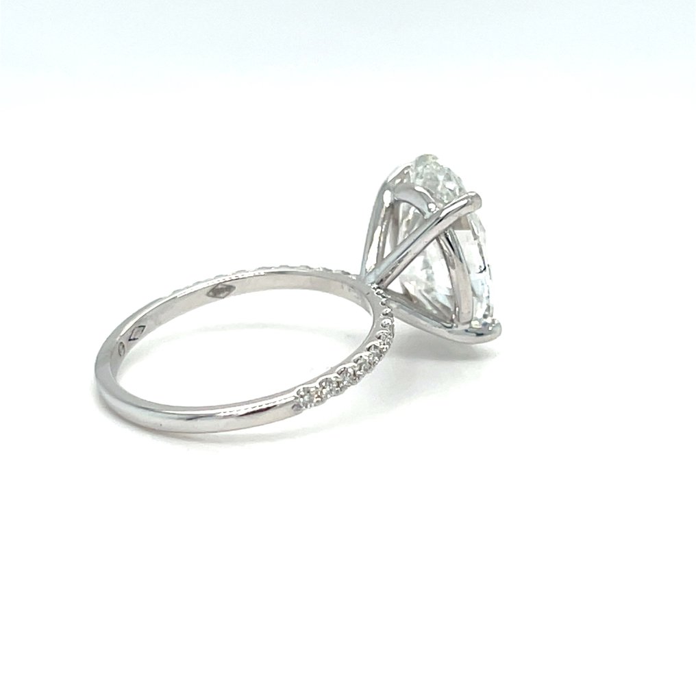 Ring - 14 karaat Witgoud - 5.20ct. tw. Diamant (Lab-grown) - Diamant - Geen minimumprijs #4.3
