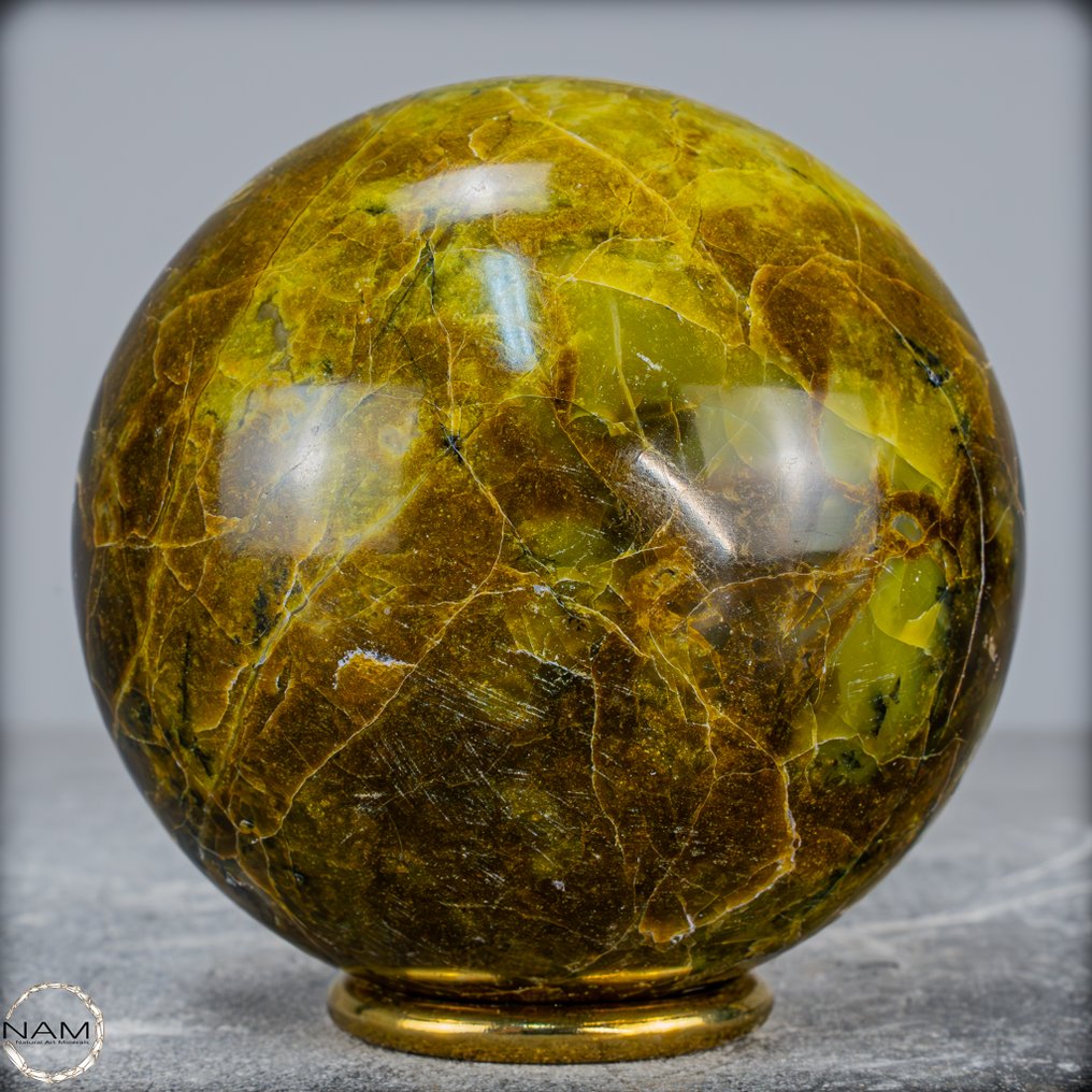 Φυσικό Πράσινο Όπαλ και Αχάτης Σφαίρα- 780.72 g #1.0