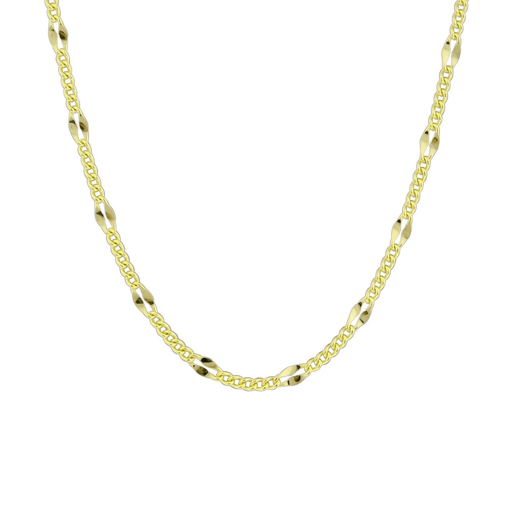 Handmade - Αλυσίδα - 14 καράτια Κίτρινο χρυσό - Flat Figaro - 2.75 mm #1.0