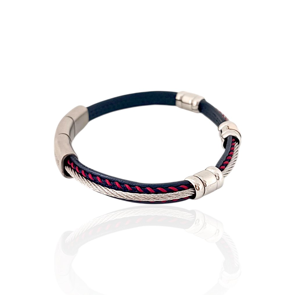 18 καράτια - Βραχιόλι σε χειρουργικό ατσάλι., Ροζ χρυσό - Βραχιόλι - Manifattura Italiana #2.1