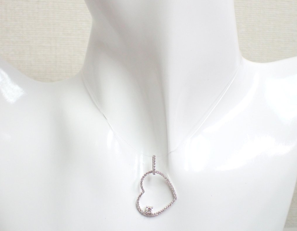 Κρεμαστό κόσμημα - 18 καράτια Λευκός χρυσός -  0.43ct. tw. Διαμάντι (Φυσικό)  #2.1