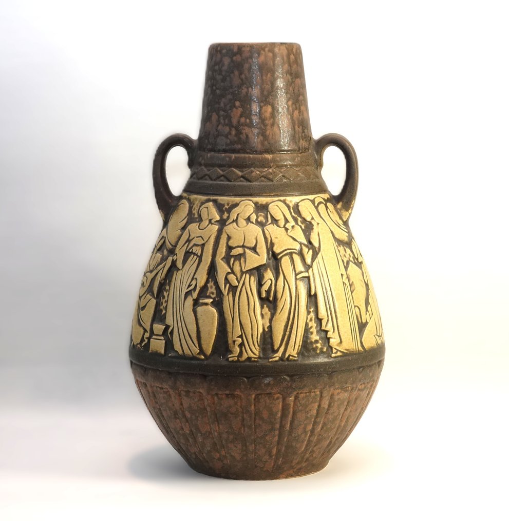 West Germany - Scheurich XXL - Vase -  225-46 «Marktleben»  - Keramikk #1.0