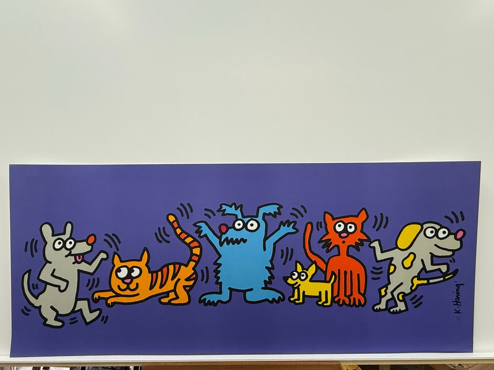 Keith Haring (1958-1990) - Dancing Dogs & Cats #1.0