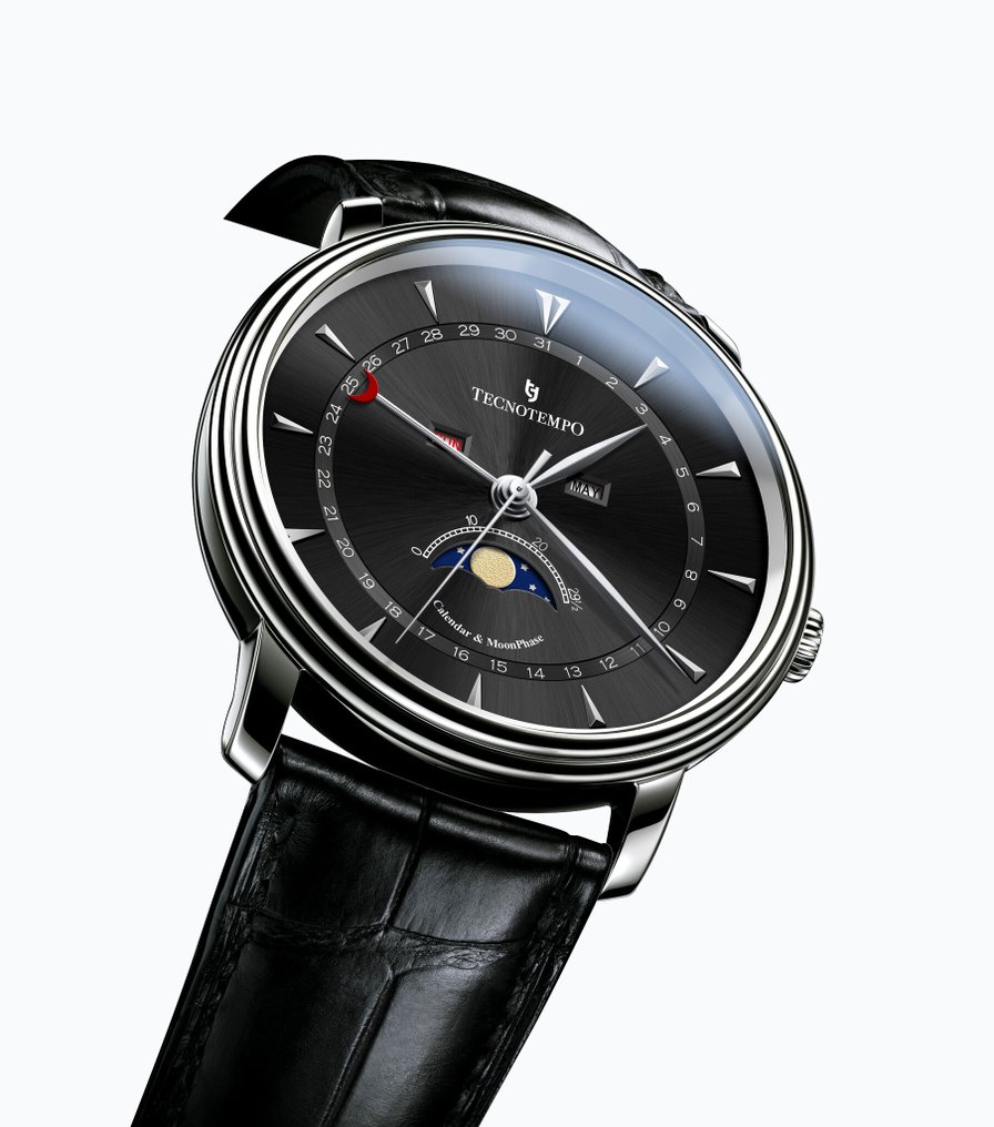 Tecnotempo - Calendar & Moon Phase - 40mm - - No Reserve Price - TT.CMP.B - Men - 2020+ #1.0