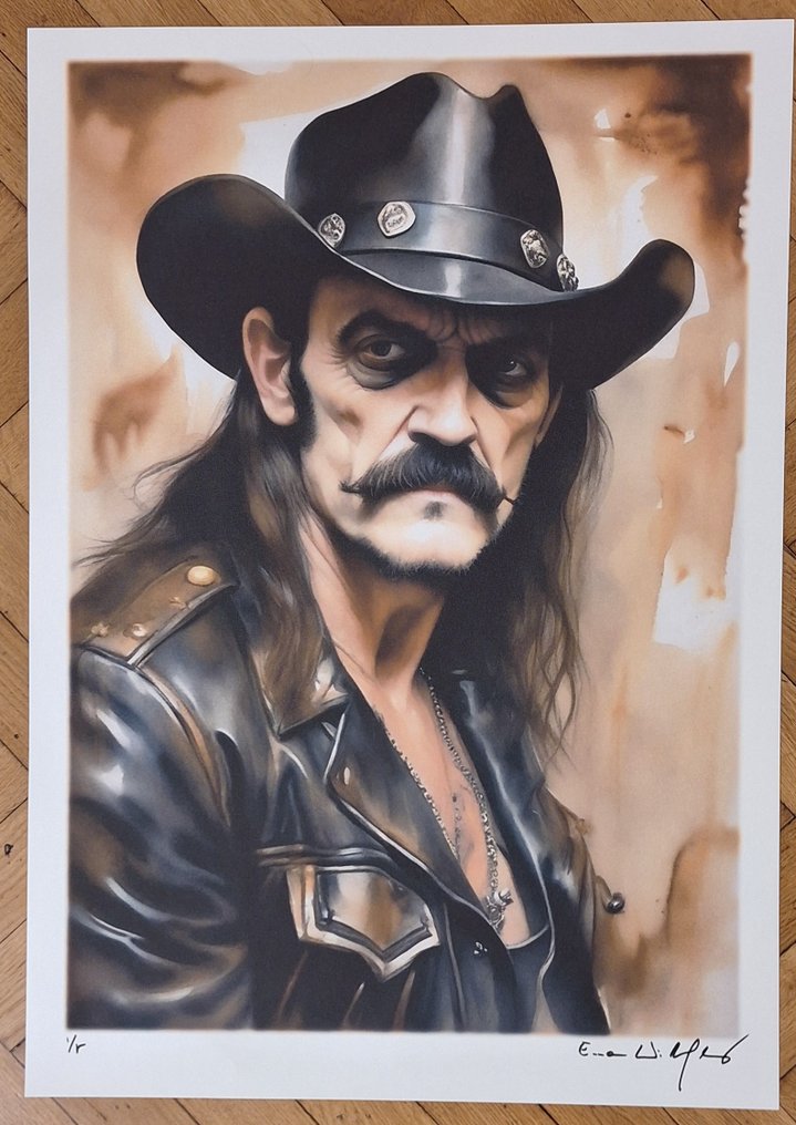 Lemmy Kilmister, Motörhead by Emma Wildfang - Watercolor Edition - Fine