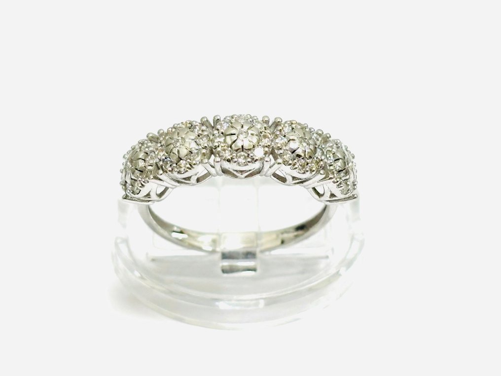Δαχτυλίδι - 18 καράτια Λευκός χρυσός -  1.25ct. tw. Διαμάντι (Φυσικό)  - Κατασκευασμένο στην Ιταλία #1.0