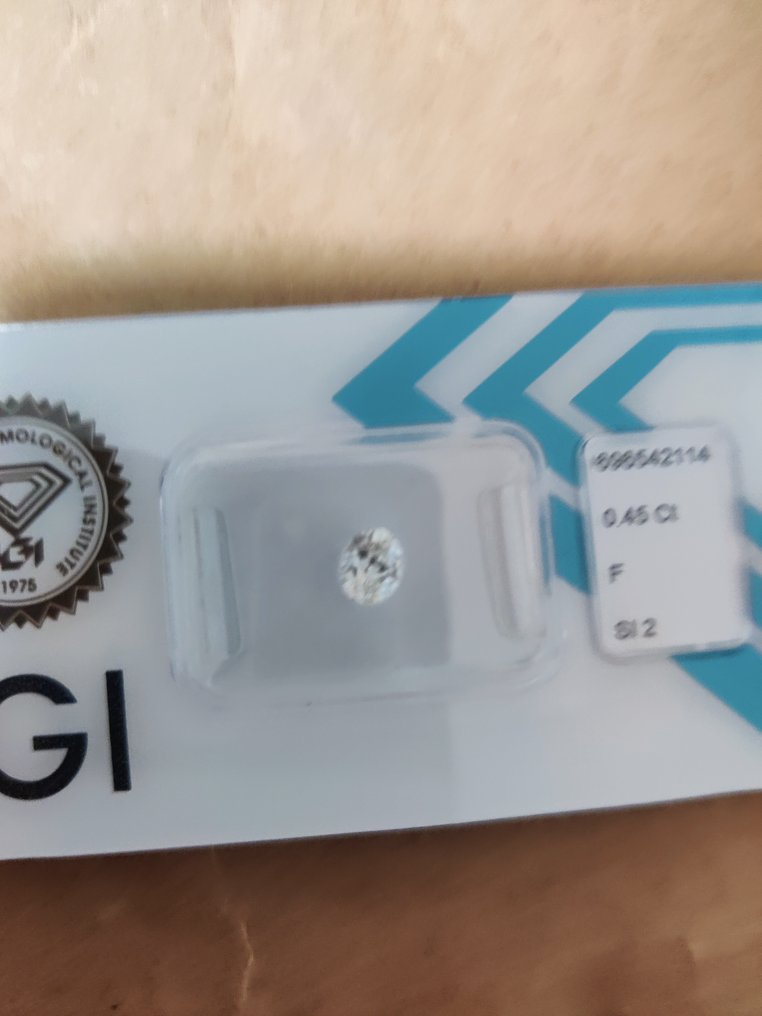 1 pcs Διαμάντι (Φυσικό) - 0.45 ct - Οβάλ - F - SI2 - International Gemological Institute (IGI) #1.0