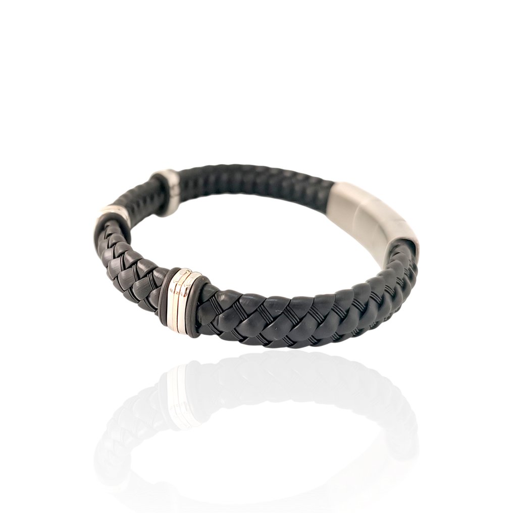 18 克拉 - 基础手链，采用手术不锈钢制作, 玫瑰金 - 手鈪 - 意大利制造 #3.2