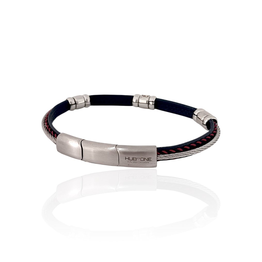 18 καράτια - Βραχιόλι σε χειρουργικό ατσάλι., Ροζ χρυσό - Βραχιόλι - Manifattura Italiana #1.0