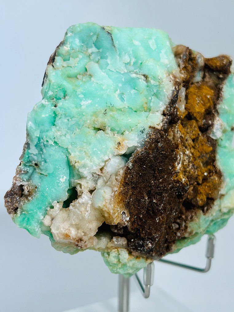 ***NO RESERVE*** Mint Green AAA Chrysoprase with Mother Rock – Tanzania Display Specimen - Height: 105 mm - Width: 105 mm- 564 g - (1) #3.2