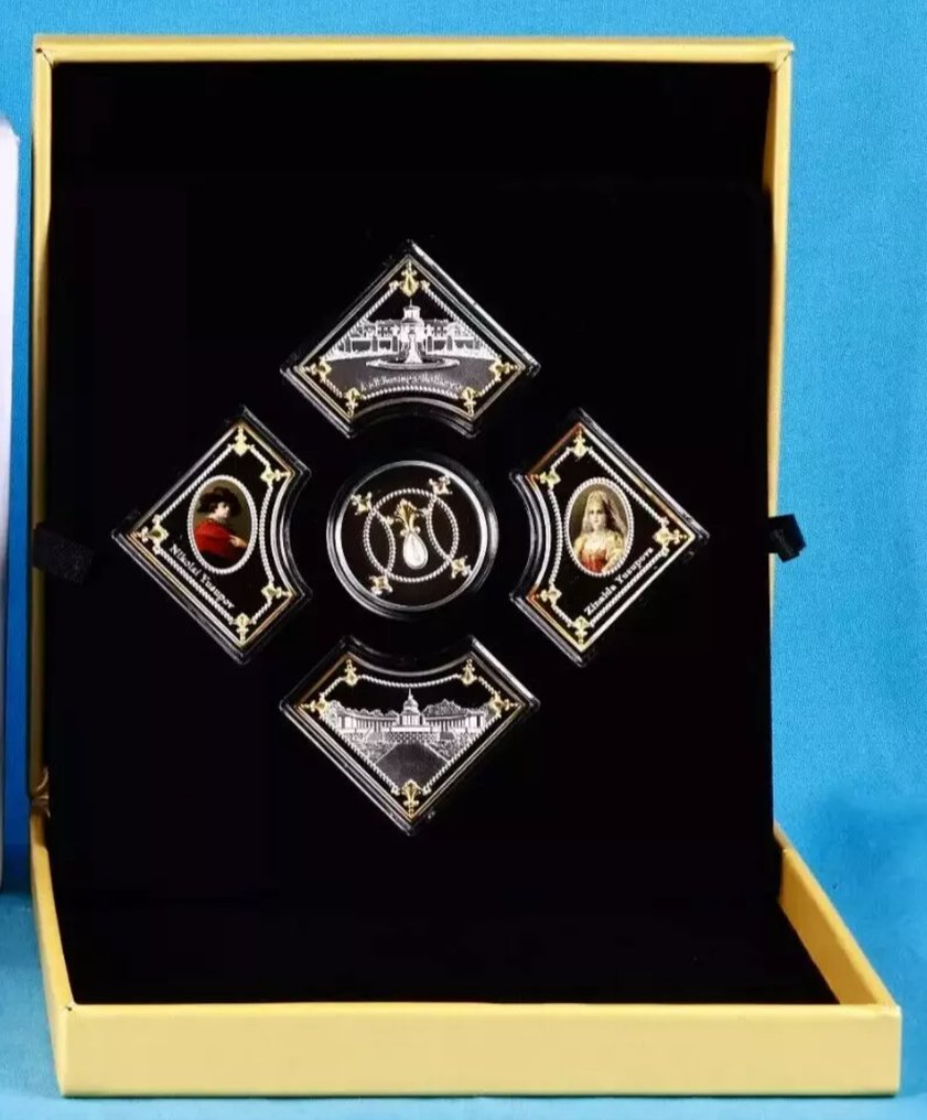 Niue. 2 Dollars Niue 5 x 2 $ 2014 Set Arkhangelskoye International Pearl Silber PP/proof #1.0