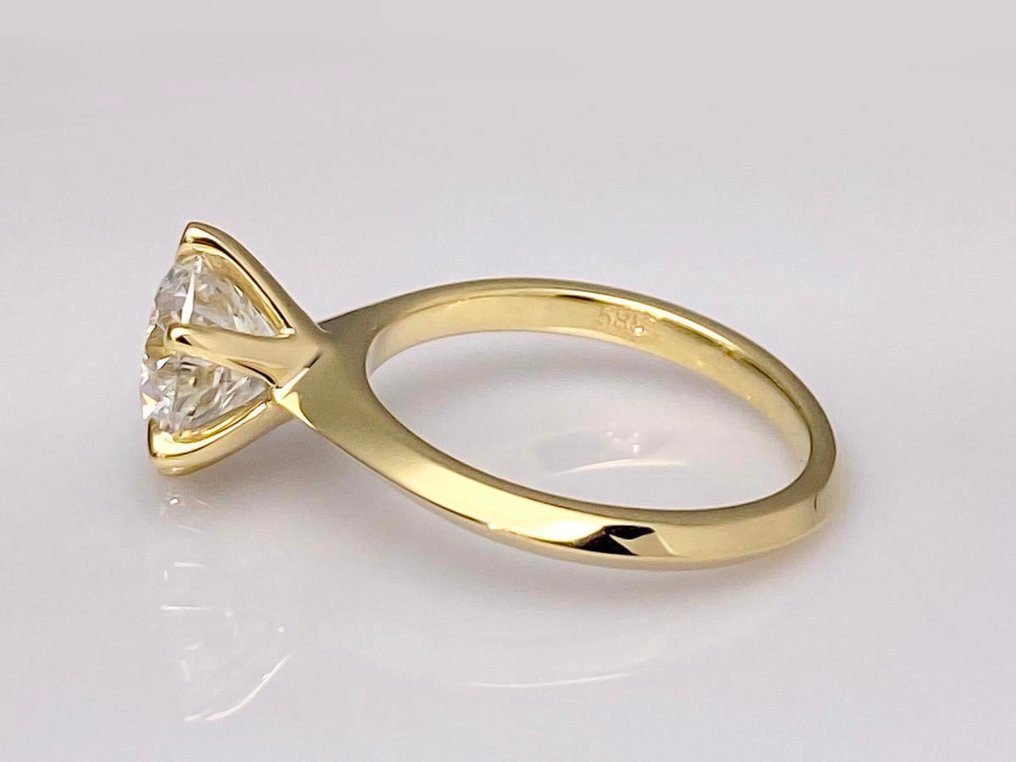 戒指 - 14 克拉 黃金 - 2.50ct. tw. 鉆石 (實驗室培育) #4.3