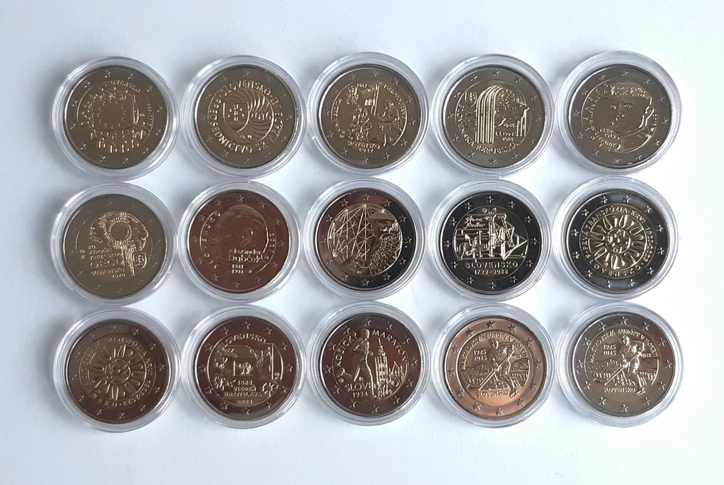 Slowakije. 2 Euro 2015/2025 (15 coins) (Zonder minimumprijs) #1.0