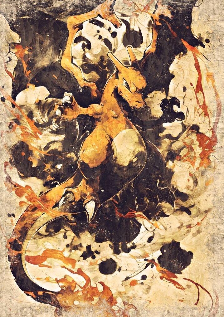 Boriani - Pokemon Charizard oil - limited edition 4/25 #1.0