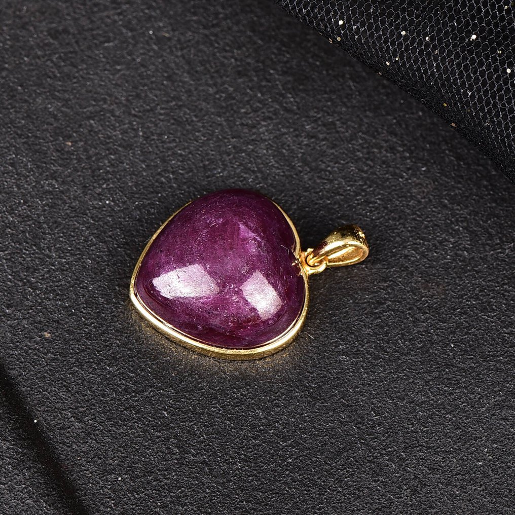 无保留 - ALGT认证 - 大型独特天然红宝石吊坠 一种立即吸引目光的浓烈颜色- 9.65 g #3.2