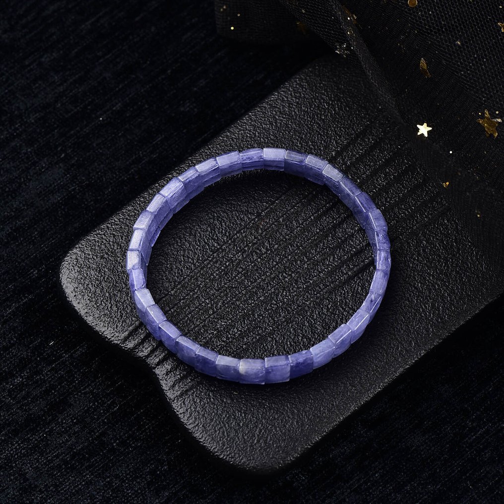 Πιστοποιημένο ALGT - Αποκλειστικό φυσικό βραχιόλι τανζανίτη Ένα έντονο χρώμα τονισμένο από τη διαύγειά του- 13.8 g #4.3