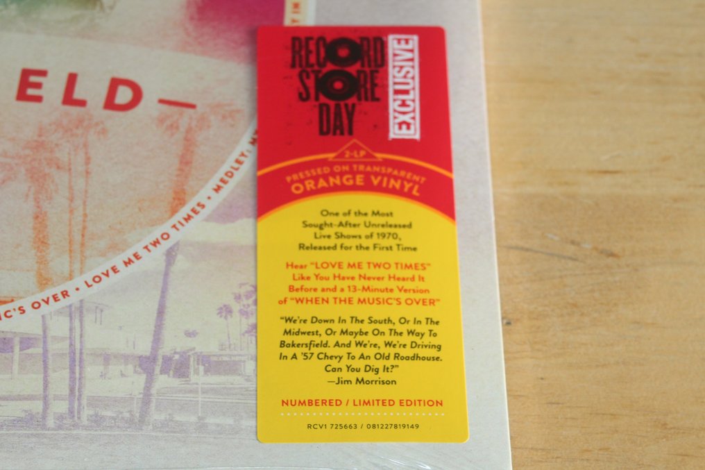 Doors - Live In Bakersfield, August 21, 1970 - 2 x LP 專輯（雙專輯） - 彩色唱片 - 2023 #1.0