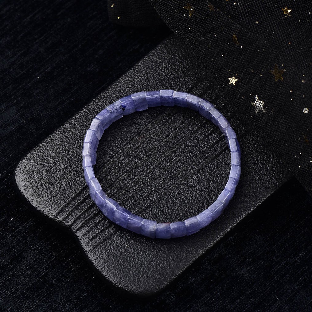 ALGT认证 - 高度珍稀的天然坦桑石手链 清晰与色彩的完美交融- 13.53 g #4.3