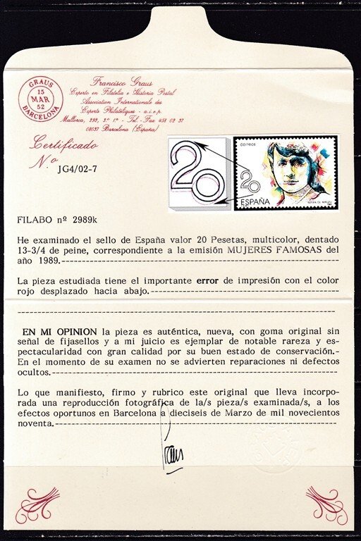 Spanien 1989 - Maria de Maeztu - Edifil 2989k #1.0