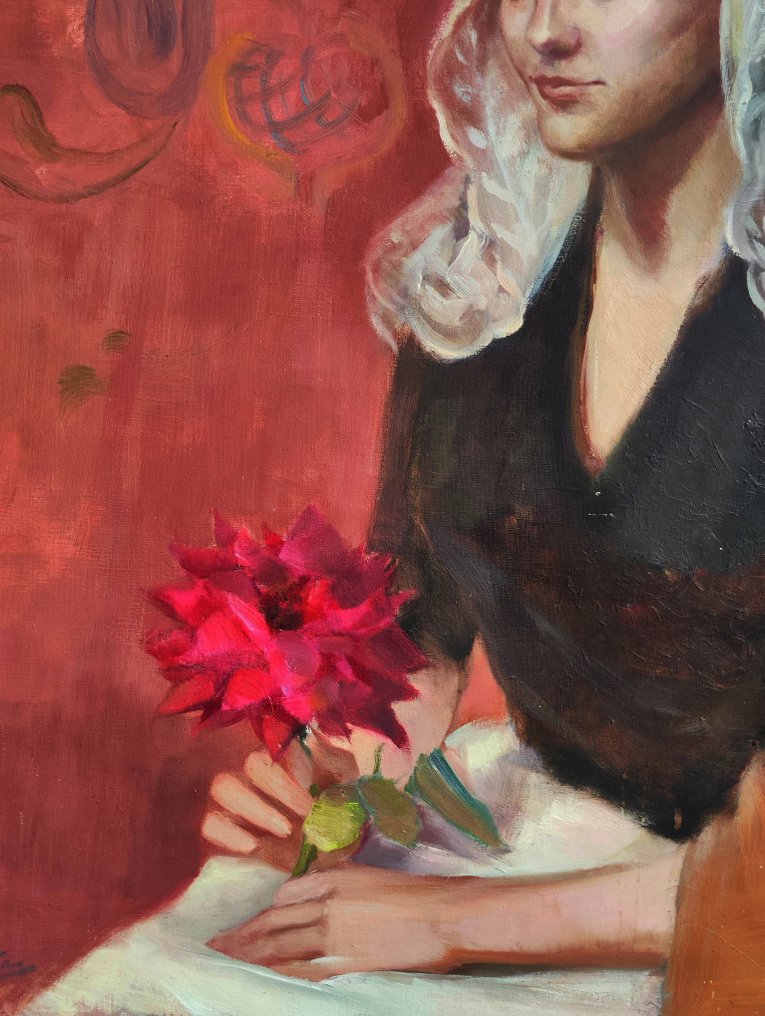 Polín Laporta (1920–2004) - Retrato de joven con mantilla #3.2