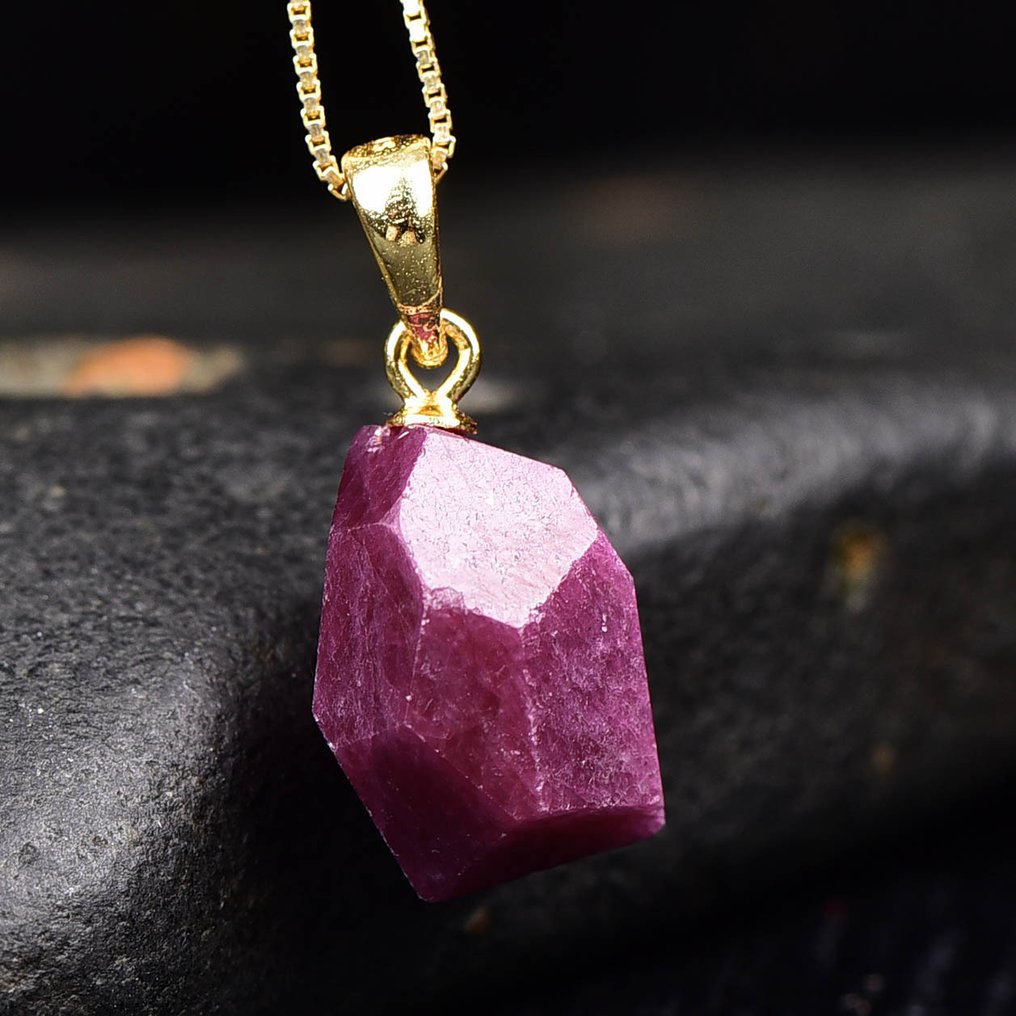 No Reserve - ALGT Certified - Highly Exclusive Natural Ruby Pendant - A vivid color, pure from the earth- 2.96 g #1.0