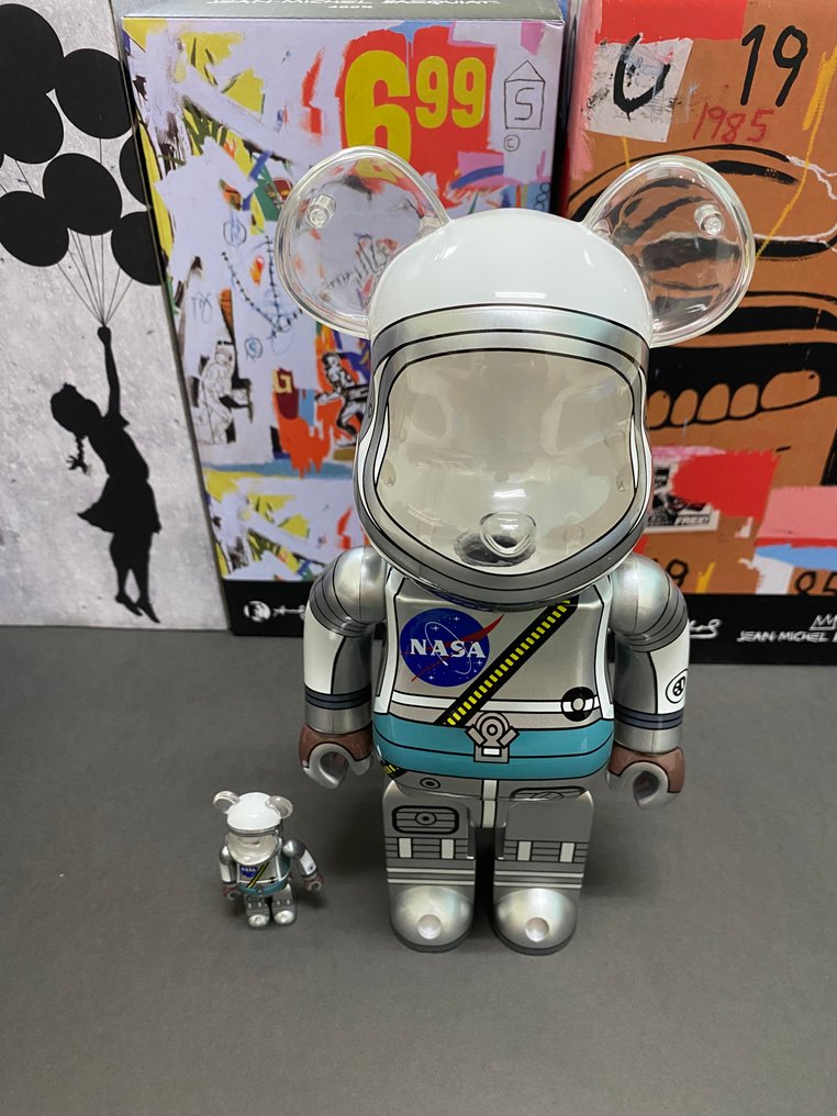Medicom Toy - Bearbrick PROJECT MERCURY ASTRONAUT NASA 400% + 100% #2.1