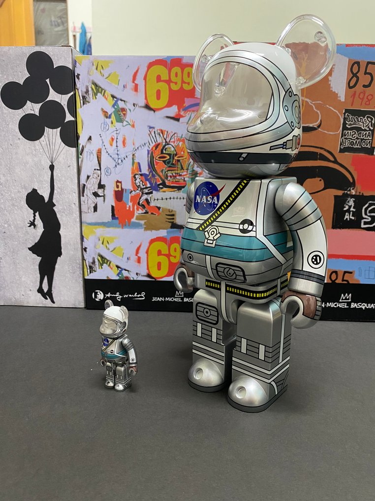 Medicom Toy - Bearbrick PROJECT MERCURY ASTRONAUT NASA 400% + 100% #1.0
