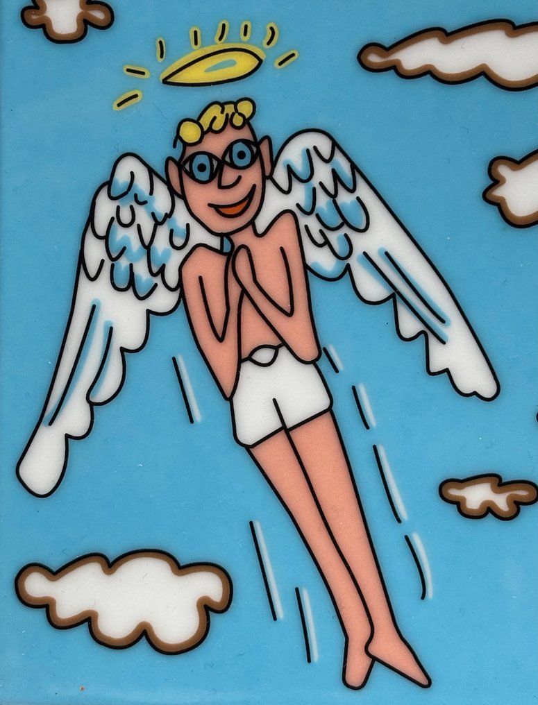 James Rizzi (1950-2011) - Sculpture, FLY ON MY SWEET ANGELS - 6 cm - Porcelain #4.3