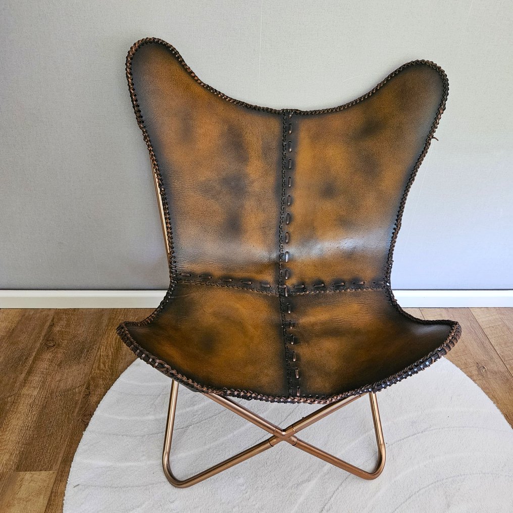 Stol - Fladdermusfåtölj (3107) - Läder, Metall #4.3