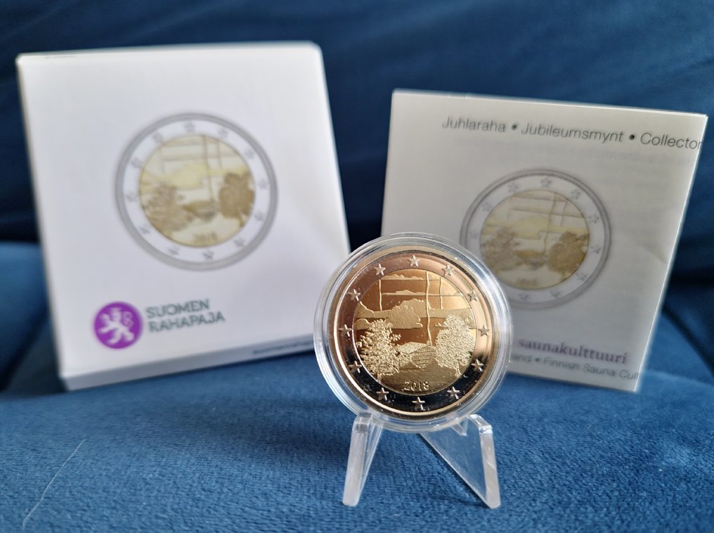 Φινλανδία. 2 Euro 2018 "Finnish Sauna Culture" Proof #1.0