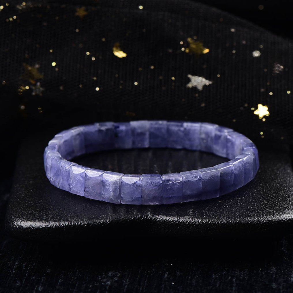 ALGT认证 - 高度珍稀的天然坦桑石手链 清晰与色彩的完美交融- 13.53 g #3.2