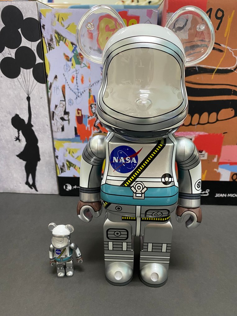 Medicom Toy - Bearbrick PROJECT MERCURY ASTRONAUT NASA 400% + 100% #1.0
