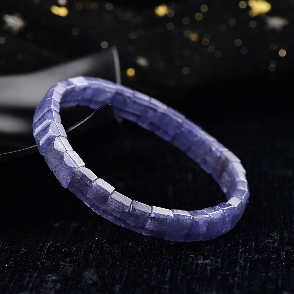 Pulsera de Tanzanita Natural Altamente Exclusiva Certificada ALGT Un color intenso con claridad notable- 15.76 g #1.0