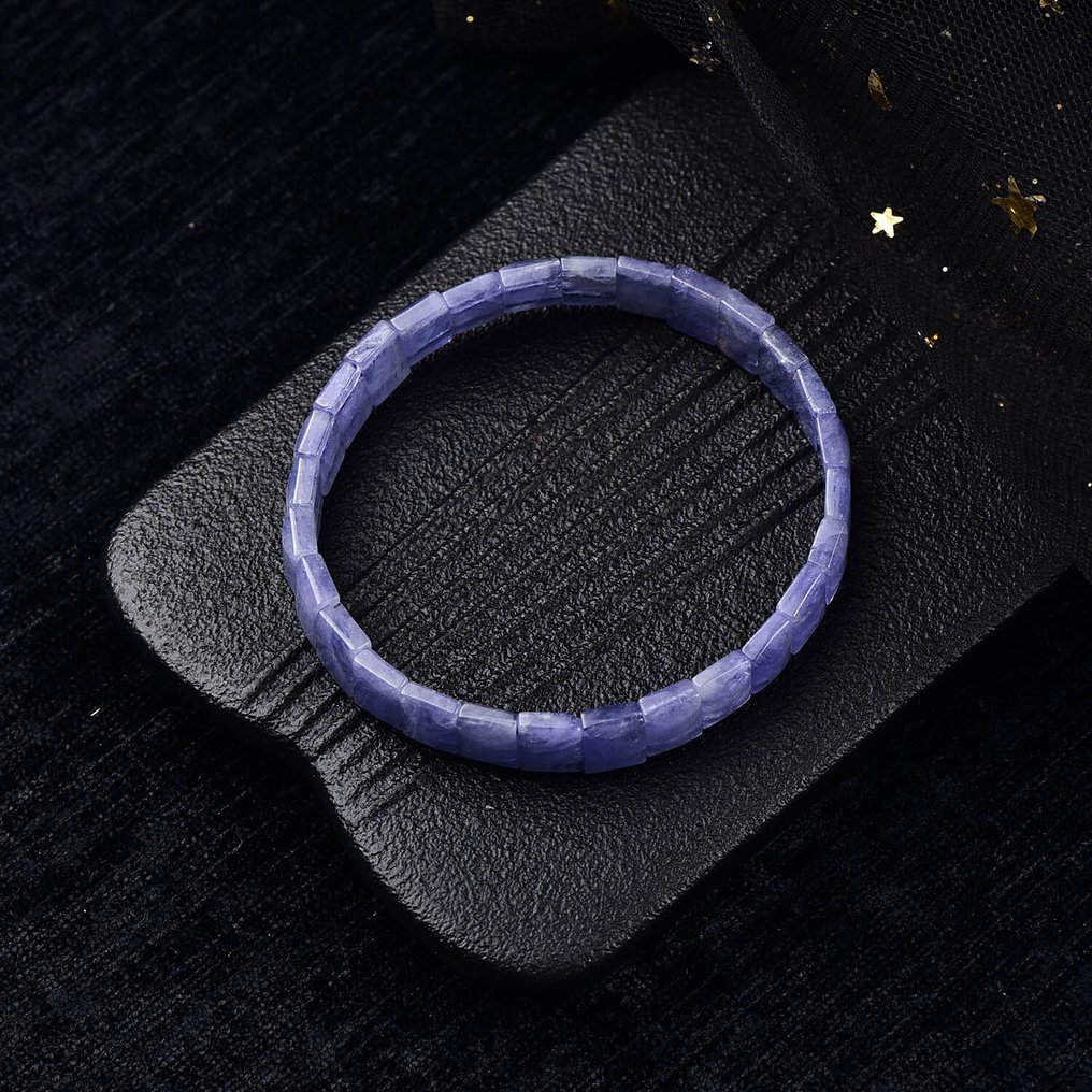 ALGT 认证 - 高度独家的天然坦桑石手链 具有独特色调的显著清晰度- 14.43 g #4.3