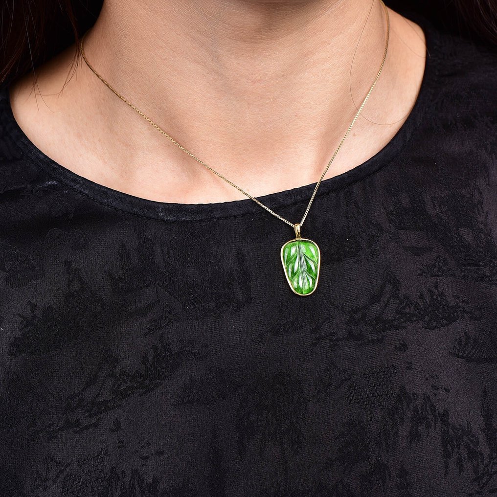 ALGT认证 - 高度专属的自然翡翠吊坠 由其清晰度定义的发现- 3.17 g #1.0