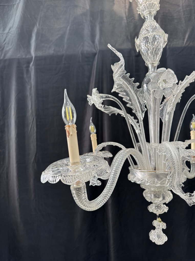 枝形吊灯 - 透明 - 穆拉诺玻璃 - 4盏灯 #1.0