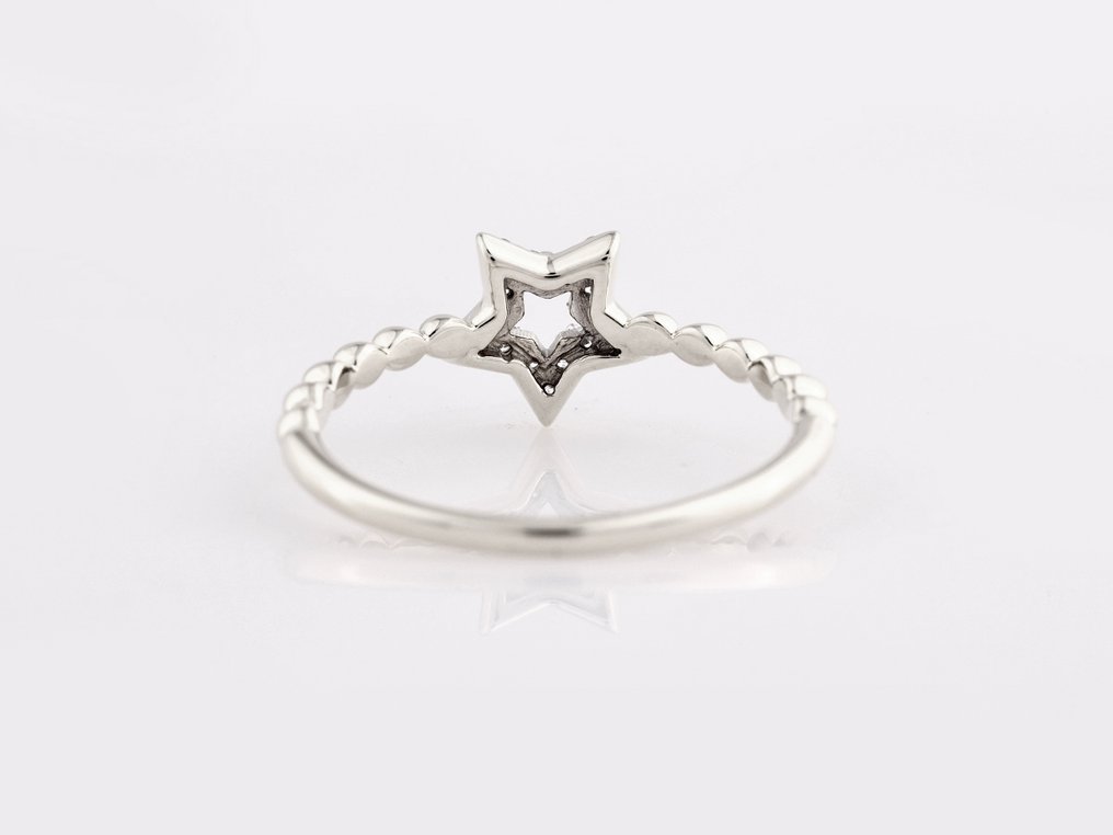 χωρίς τιμή ασφαλείας - Δαχτυλίδι - 14 καράτια Λευκός χρυσός - 0.09ct. tw. Διαμάντι (Φυσικό) #2.1