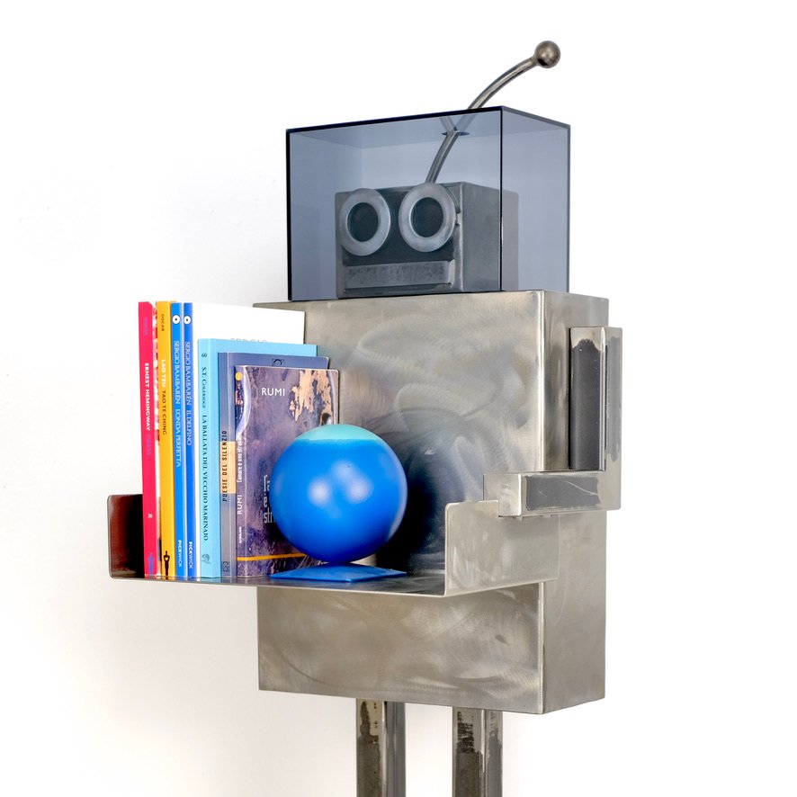 Mela - Edoardo Meloni - 雕塑, ASTROROBOOK INDUSTRIAL N3 - 105 cm - 熟铁 - 2025 #2.1