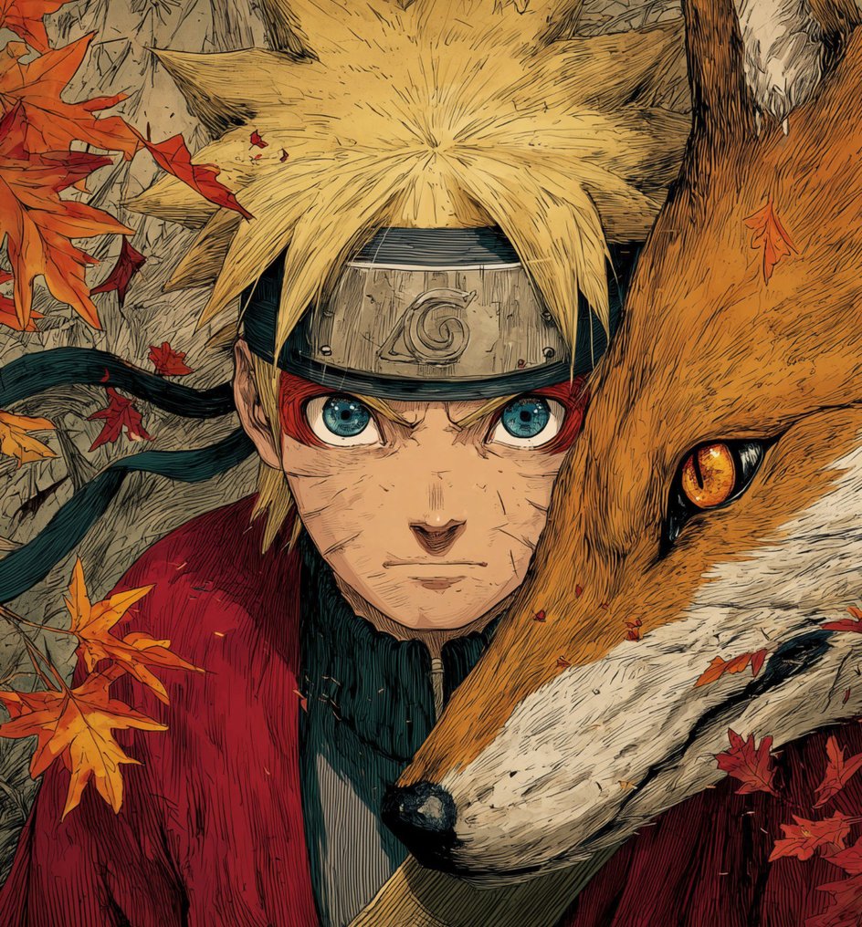 Canvas Fit - Alberto Ricardo - El vínculo del espíritu: Naruto y el Zorro de Nueve Colas” #1.0