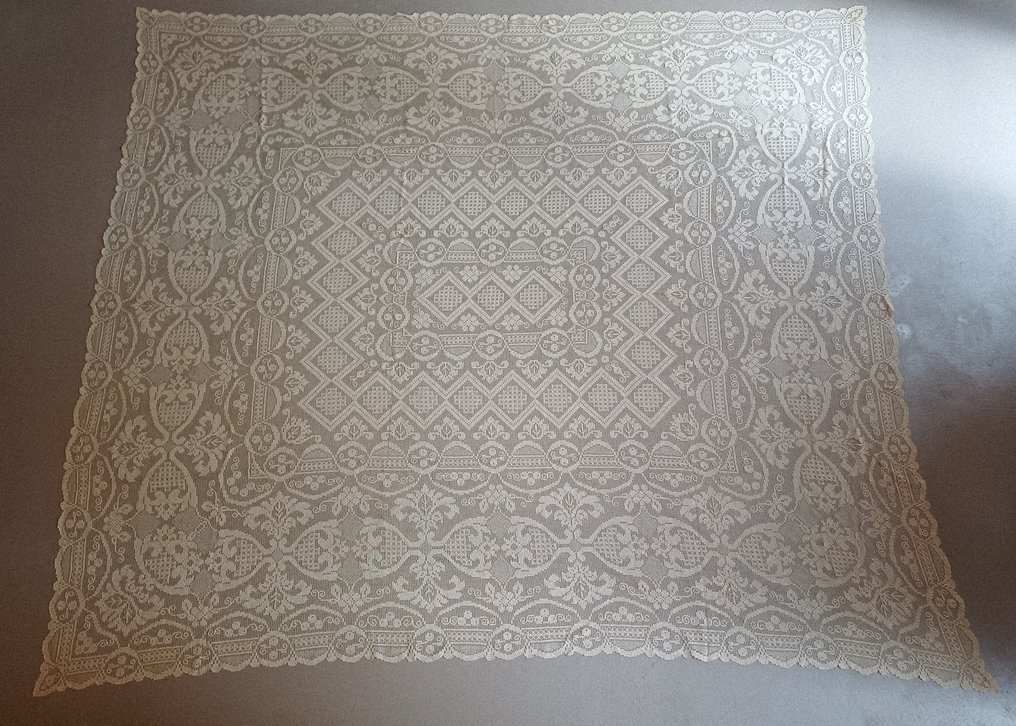 1900s Bedspread - Bedspread  - 235 cm - 265 cm - Wonderful Crochet Work #1.0