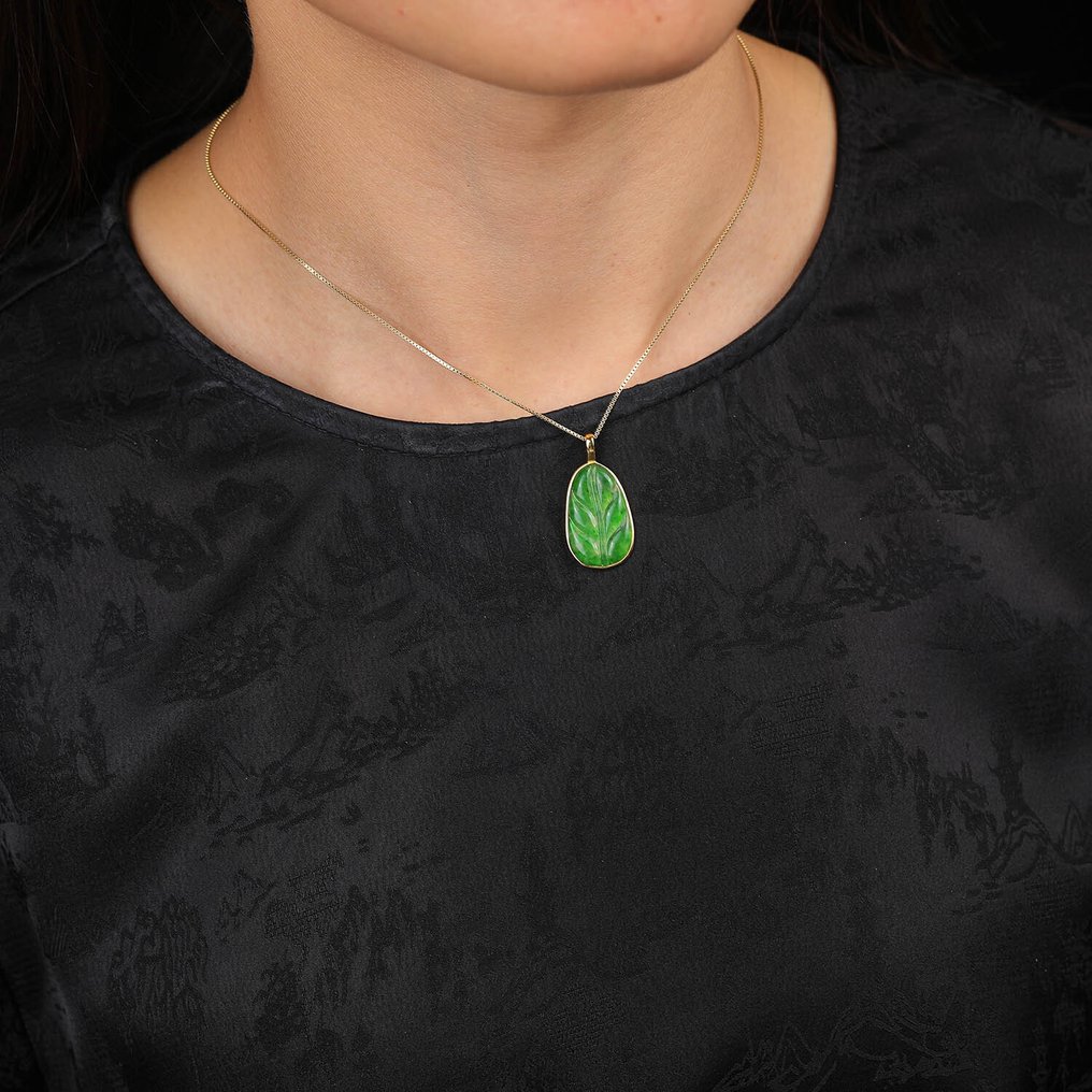 ALGT认证 - 高度独家的天然翡翠吊坠 由其清晰度定义的发现- 4.86 g #1.0