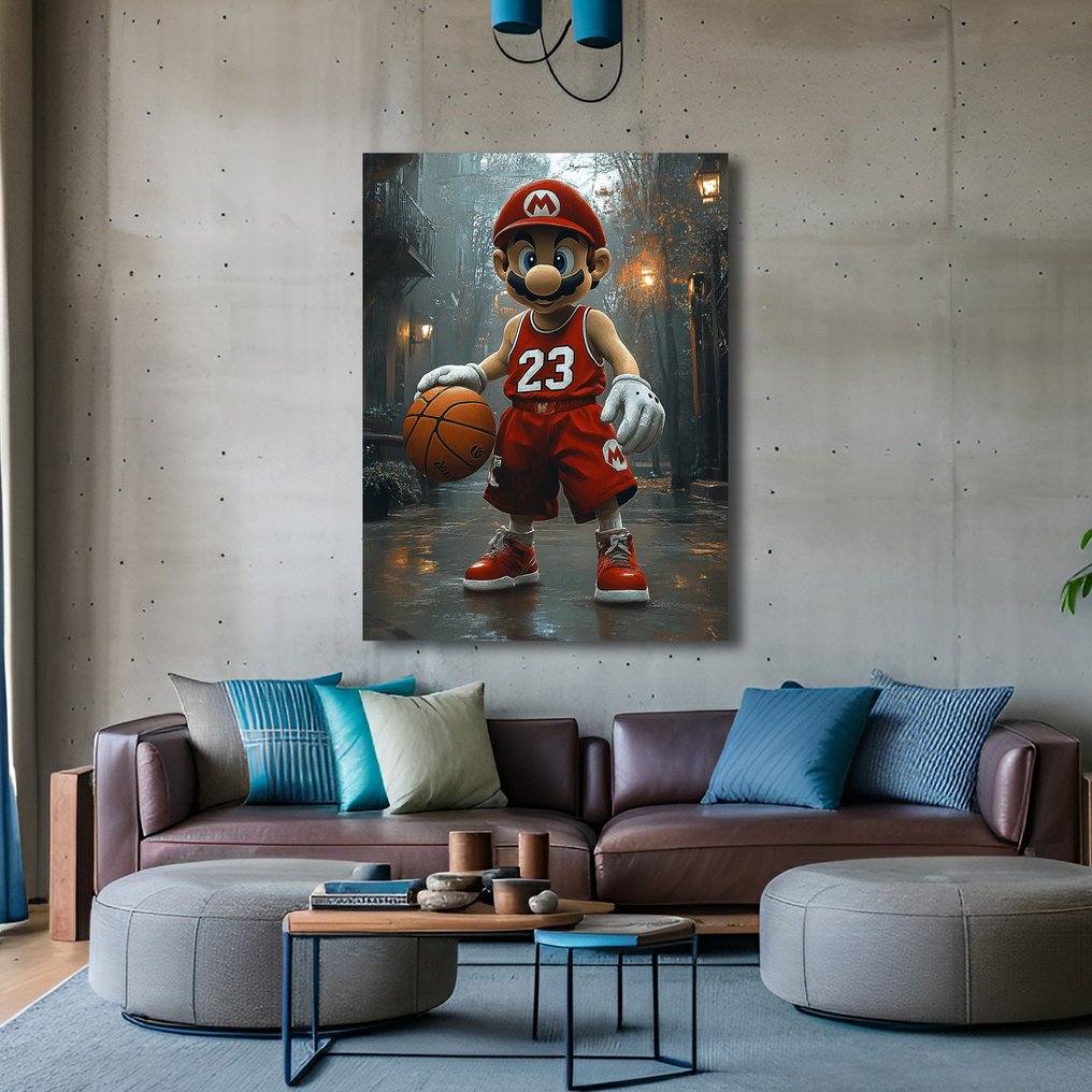 Canvas Fit - Alberto Ricardo - Slam Dunk Pixelado: Mario en la Cancha de los Sueños”” #1.0