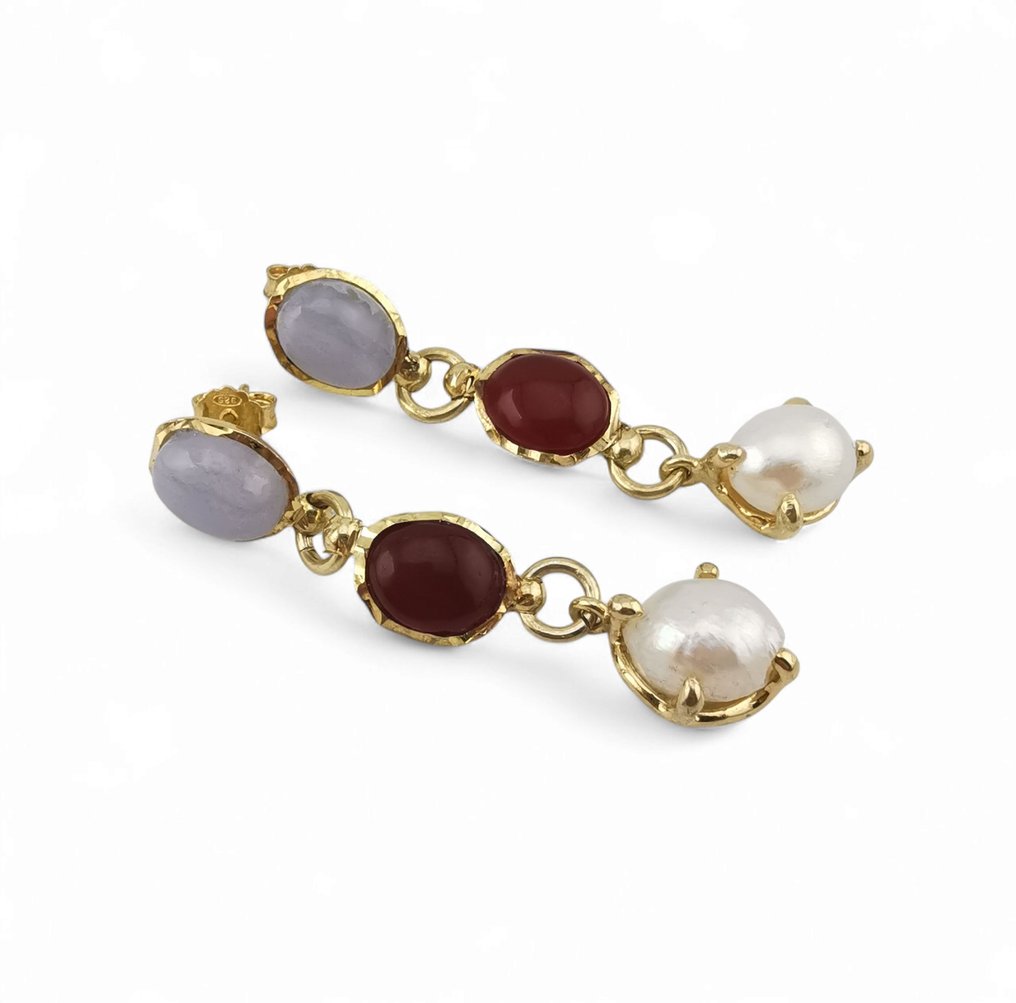 Perle - Argento 925 - Boucles d'oreilles - perle baroque #1.0