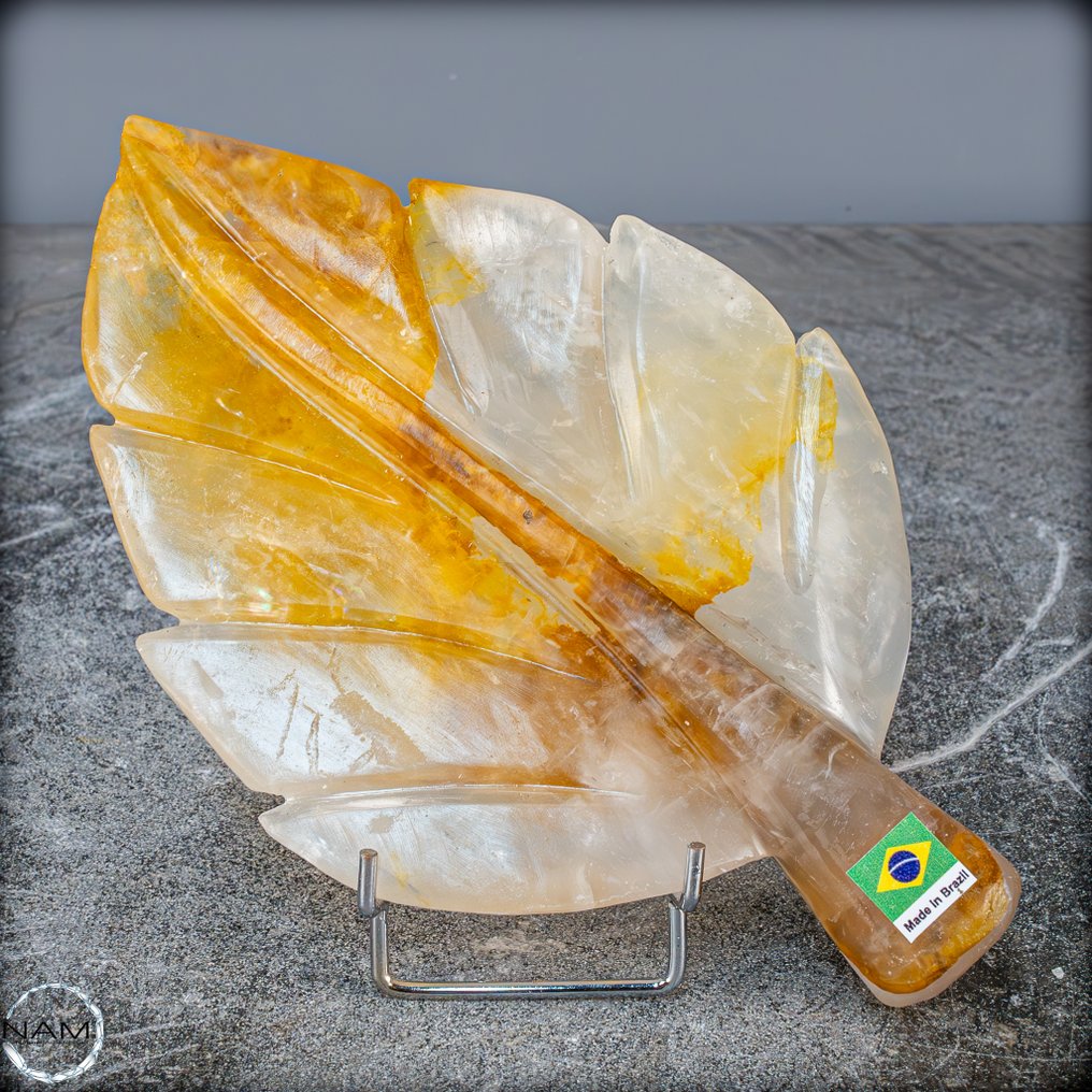 自然透明的金疗者 叶子雕刻- 670.14 g #4.3