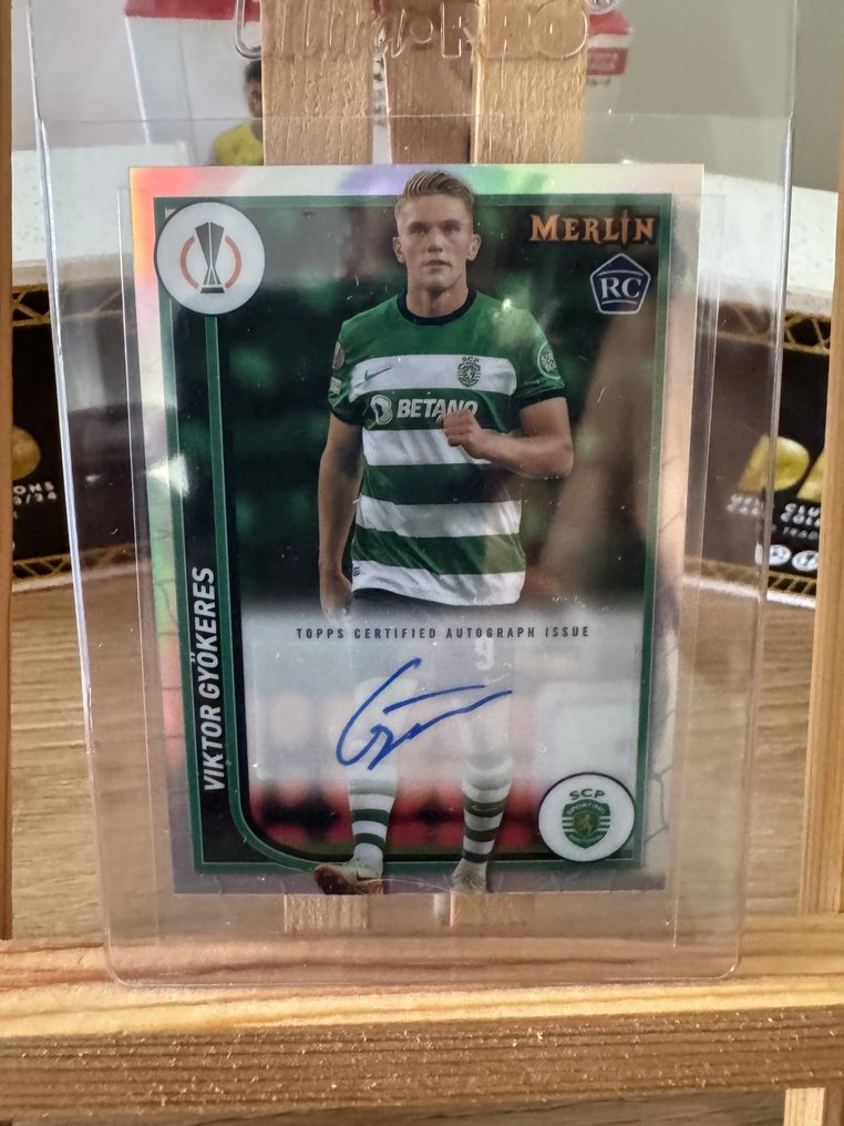 2023/24 Topps Merlin UCC Viktor Gyökeres #AU-VG Autograph ROOKIE - 1 Card - 八成新 (NM) #1.0