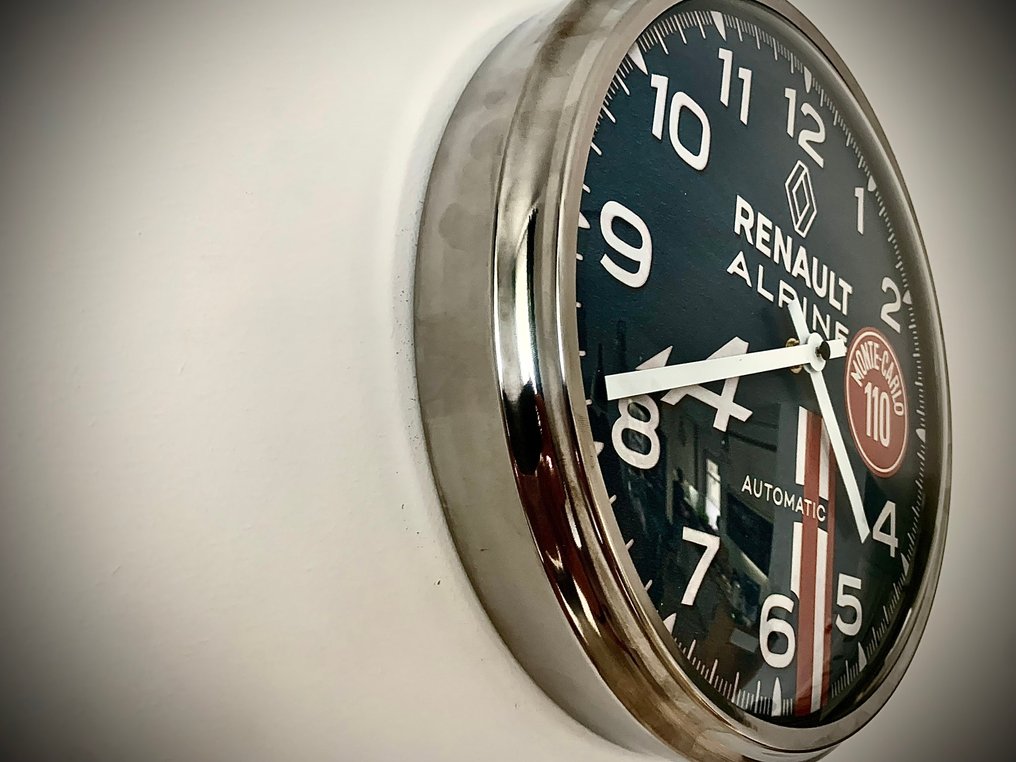 Ρενό Alpine 110 Monte Carlo 4/50 Περιορισμένης έκδοσης ρολόι τοίχου αγώνων - Vintage Μέταλλο, Γυαλί, Πλαστικό - 2010-2020 - Ρενουά τοίχου ρολόι #4.3