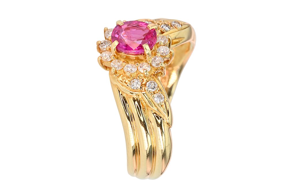 Ring 18K Yellow Gold Ruby - Diamond #3.2