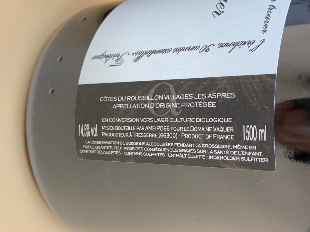2020 Domaine Vaquer Cuvée 30 ans "Équilibre" - Côtes du Roussillon - 2 Magnums (1.5L) #3.2